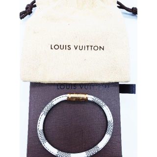 ルイヴィトン(LOUIS VUITTON)の548/ヴィトン ブラスレ キープイット ダミエ アズール ホワイト M6607(ブレスレット/バングル)