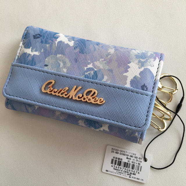 CECIL McBEE(セシルマクビー)の新品 セシルマクビー 花柄 キーケース ブルー レディースのファッション小物(キーケース)の商品写真