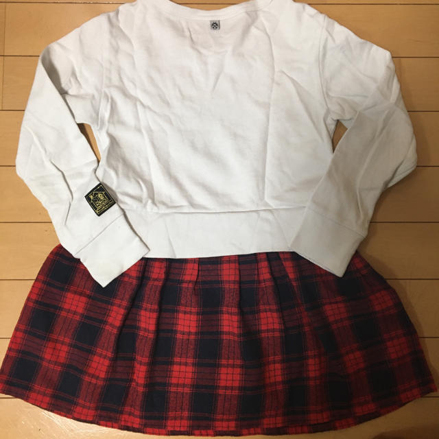 GrandGround(グラグラ)のグラグラstoreis☆スウェット切替ワンピース120 キッズ/ベビー/マタニティのキッズ服女の子用(90cm~)(ワンピース)の商品写真