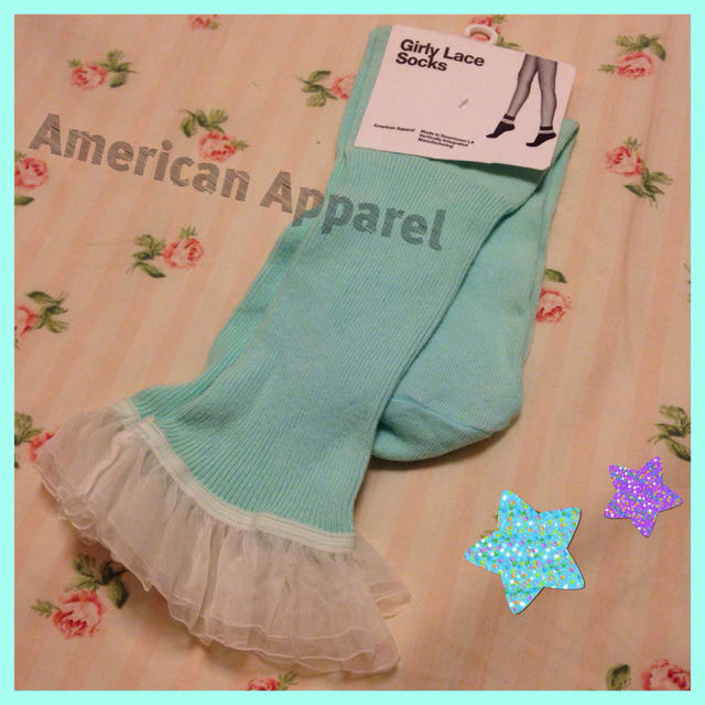 American Apparel(アメリカンアパレル)のアメアパ レースソックス 靴下 レディースのレッグウェア(ソックス)の商品写真