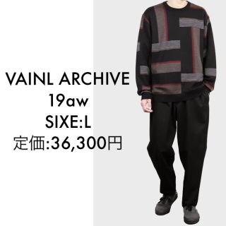 VAINL ARCHIVE RC クルーネックニット 黒 ブラック(ニット/セーター)