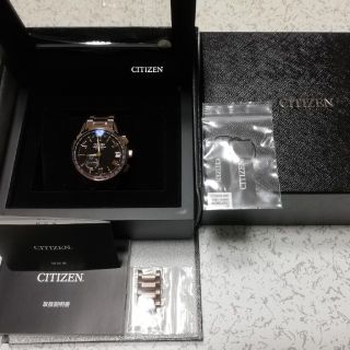 ☆良品★箱付き【CITIZEN】シチズン エクシード ラグビー日本代表モデル エコドライブ F150-T025153/CC3056-68E ソーラー電波 メンズ【ev20】