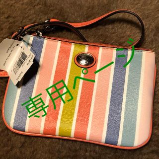 コーチ(COACH)の新品タグ付き！コーチのストラップ付きポーチ(ポーチ)