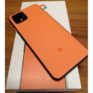 アンドロイド(ANDROID)の☆Google pixel4 SIMフリー オレンジ 超美品 オマケ有☆ピクセル(スマートフォン本体)