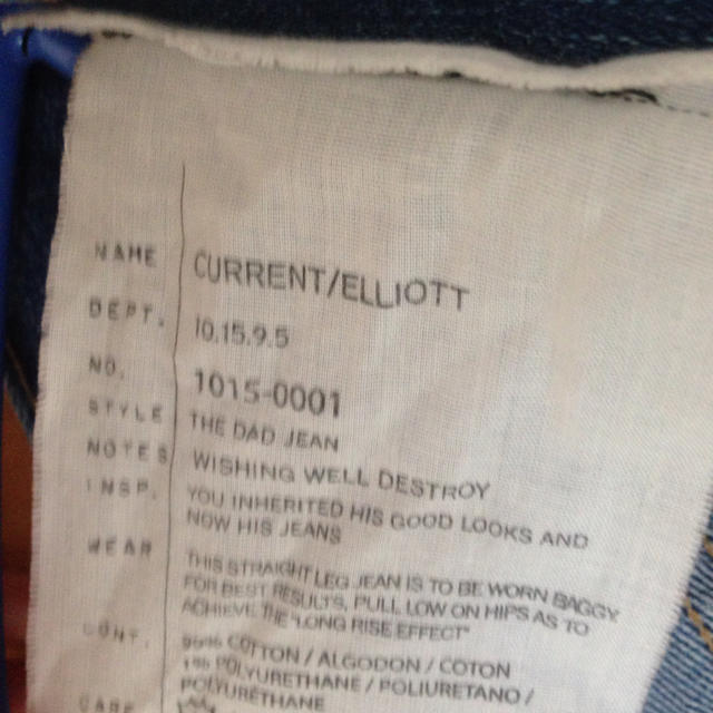 Current Elliott(カレントエリオット)のカレントエリオット ボーイフレンドデニム レディースのパンツ(デニム/ジーンズ)の商品写真