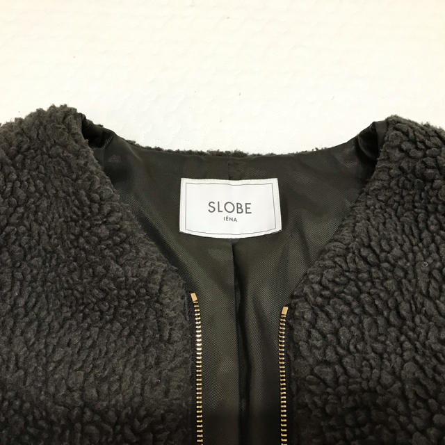 SLOBE IENA(スローブイエナ)のスローブイエナ ノーカラーボアジャケット レディースのジャケット/アウター(ノーカラージャケット)の商品写真