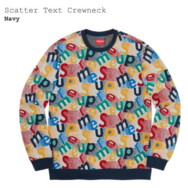 supreme scatter text crewneck