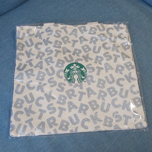 Starbucks Coffee(スターバックスコーヒー)のスターバックス シルバートートバッグ レディースのバッグ(トートバッグ)の商品写真