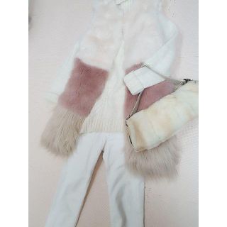 マックスマーラ(Max Mara)の１３．１万　マックス＆コー　ファー　ロング　ベスト(ベスト/ジレ)