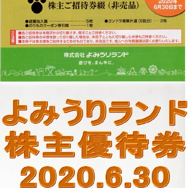 よみうりランド 株主優待 一冊 一式