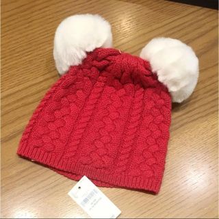 ベビーギャップ(babyGAP)の※値下げ!!新品♡ベビーギャップ ポンポンニット帽 サンタ サンタクロース(帽子)