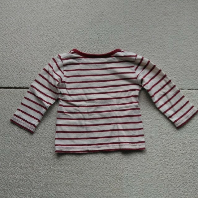 MUJI (無印良品)(ムジルシリョウヒン)の80　ボーダー長T キッズ/ベビー/マタニティのベビー服(~85cm)(Ｔシャツ)の商品写真