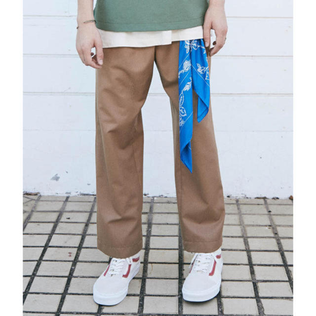 リドム  ビエラギャバワイドスラックス ワイドパンツ　キャメル メンズのパンツ(スラックス)の商品写真