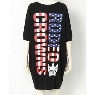 ロデオクラウンズワイドボウル(RODEO CROWNS WIDE BOWL)のロデオTシャツ　ワンピース(ミニワンピース)