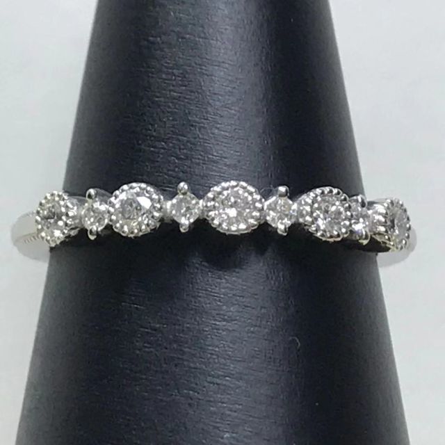 【超美品】agete アガット 0.14ct ダイヤモンド プラチナ リング