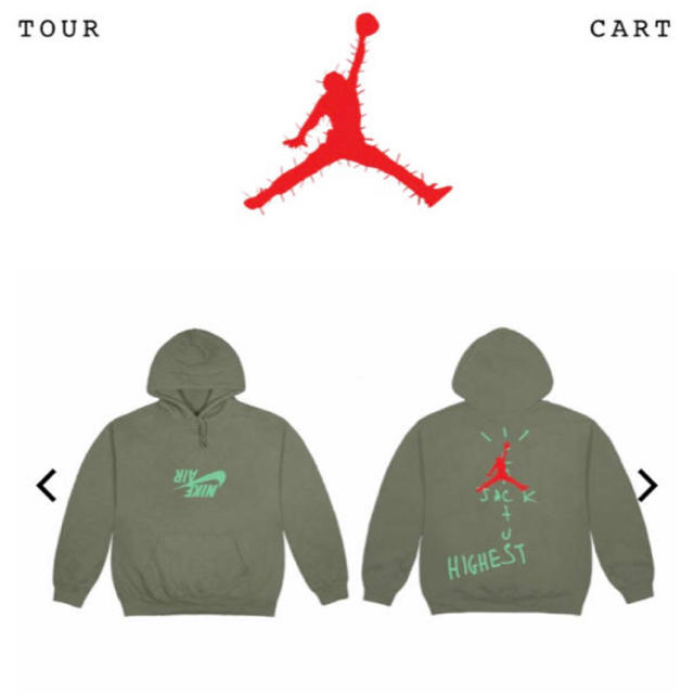 Nike JORDAN × Travis Scott パーカー　サイズXLのサムネイル