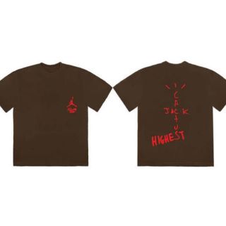 ナイキ(NIKE)のNike JORDAN  × Travis Scott T 茶　サイズXL(Tシャツ/カットソー(半袖/袖なし))