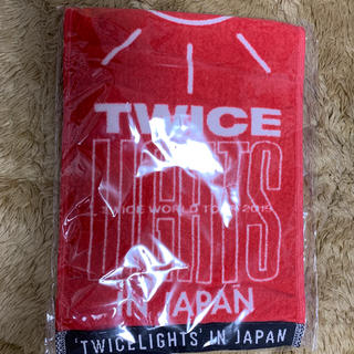 ウェストトゥワイス(Waste(twice))のTWICE'TWICELIGHTS' IN JAPAN マフラータオル 赤(K-POP/アジア)