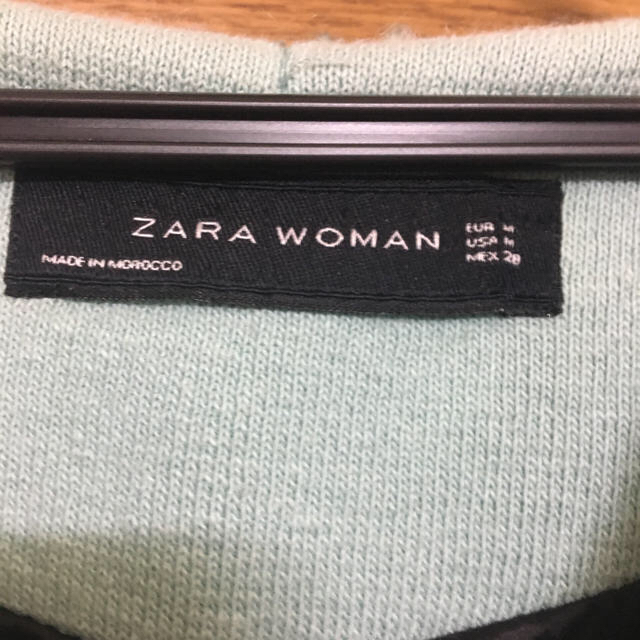 ZARA(ザラ)のZARA ミントグリーン　ファー  コート レディースのジャケット/アウター(ロングコート)の商品写真