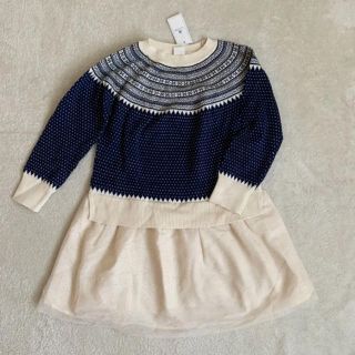 ベビーギャップ(babyGAP)の新品　babyGap ドッキングニットチュールワンピース(ワンピース)