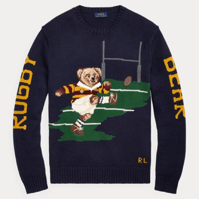 POLO RALPH LAUREN(ポロラルフローレン)の【2019AW最新作！】ポロラルフローレン ラグビーベア セーター Mサイズ メンズのトップス(ニット/セーター)の商品写真