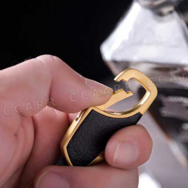 キーリング メンズ レザー キーケース 車 アクセサリー 小物 新品 革　黒 メンズのファッション小物(キーケース)の商品写真