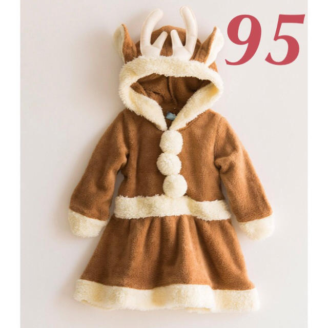 Catherine Cottage(キャサリンコテージ)のトナカイワンピース　95 キッズ/ベビー/マタニティのキッズ服女の子用(90cm~)(ワンピース)の商品写真