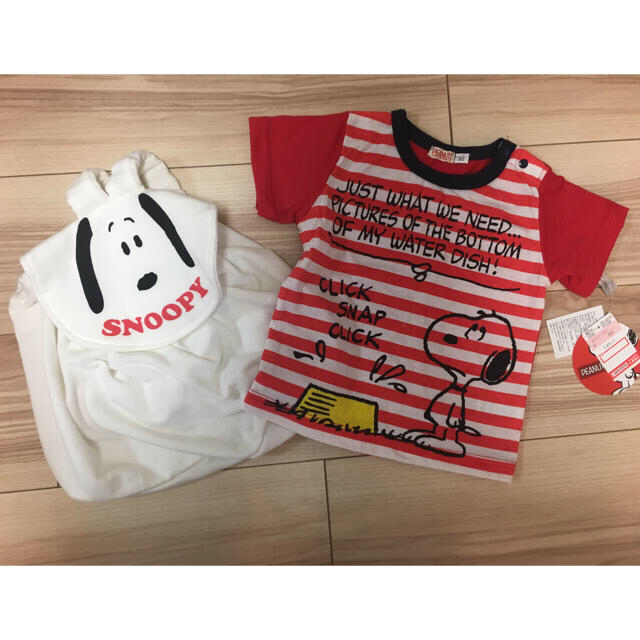 しまむら(シマムラ)の新品 Tシャツ サイズ80&リュック  キッズ/ベビー/マタニティのベビー服(~85cm)(Ｔシャツ)の商品写真