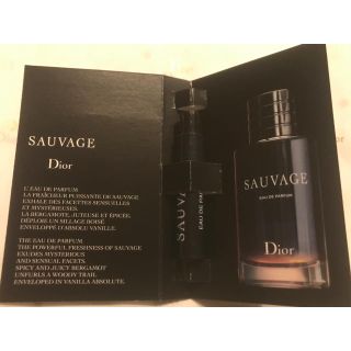 ディオール(Dior)の【Dior】 ディオール　ソヴァージュ オードゥ　パルファン　香水　試供品(香水(男性用))