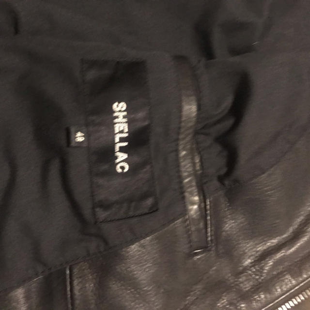 SHELLAC(シェラック)の値下げ❗️レア‼️ SHELLAC レザー ライダース ファー付 L メンズのジャケット/アウター(ライダースジャケット)の商品写真