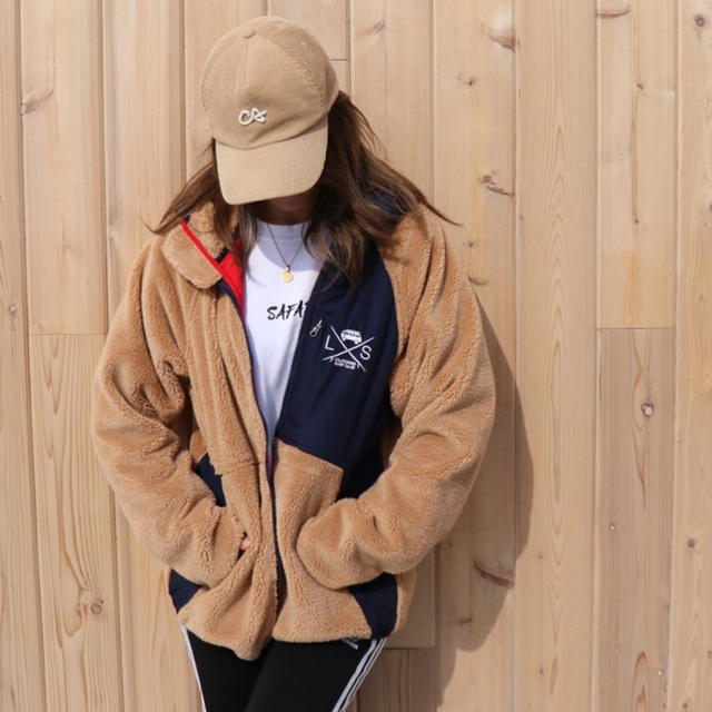 入荷！！LUSSO SURF フリース　アウタージャケット　Sサイズ☆RVCAカラーbrown×navy