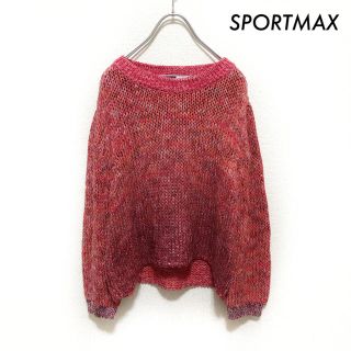 マックスマーラ(Max Mara)のSPORTMAX スポーツマックス★ローゲージ 長袖ニット セーター レッド 赤(ニット/セーター)