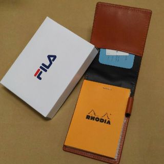 フィラ(FILA)のRHODIA no.11 カバー 新品　本革　FILA(ノート/メモ帳/ふせん)