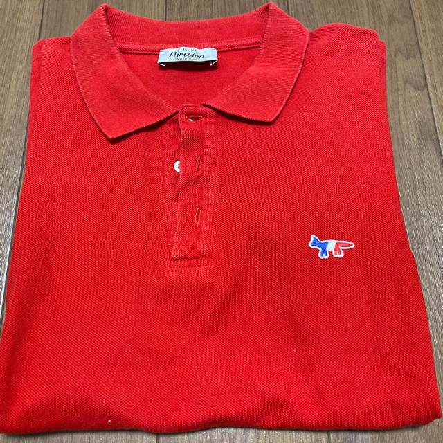 MAISON KITSUNE'(メゾンキツネ)のMAISON KITSUNE ポロシャツ　赤 メンズのトップス(ポロシャツ)の商品写真
