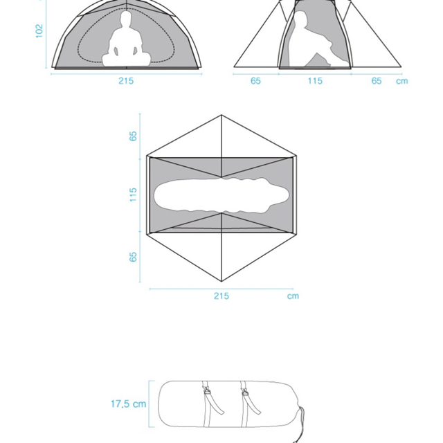 HILLEBERG(ヒルバーグ)のHELINOX  アルパインドーム 1.5p 黒　ALPINE テント スポーツ/アウトドアのアウトドア(テント/タープ)の商品写真