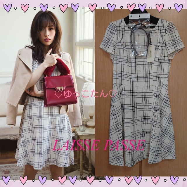 LAISSE PASSE(レッセパッセ)の新品♡泉里香ちゃんチェックワンピース♡アプワイザーリッシェ、リランドチュール レディースのワンピース(ひざ丈ワンピース)の商品写真