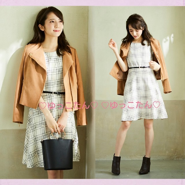 LAISSE PASSE(レッセパッセ)の新品♡泉里香ちゃんチェックワンピース♡アプワイザーリッシェ、リランドチュール レディースのワンピース(ひざ丈ワンピース)の商品写真