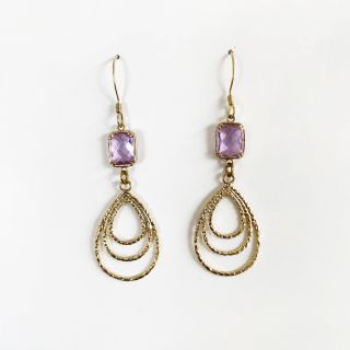 ユナイテッドアローズ(UNITED ARROWS)のpurple cut glass stone pierce (ピアス)