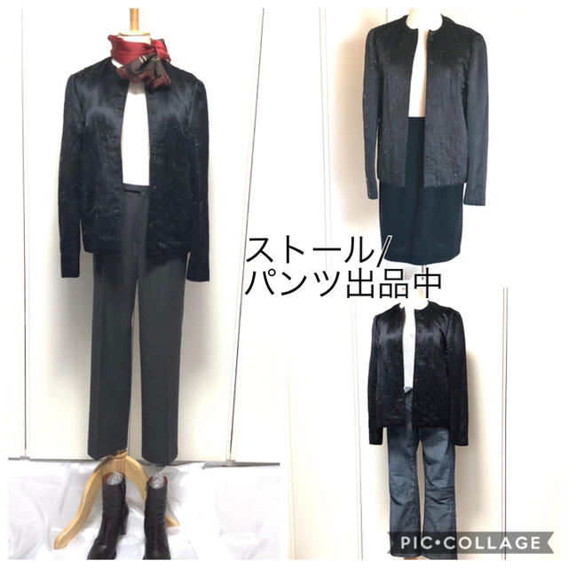 PRADA(プラダ)のPRADA 黒 比翼仕立てジャケット レディースのジャケット/アウター(ノーカラージャケット)の商品写真