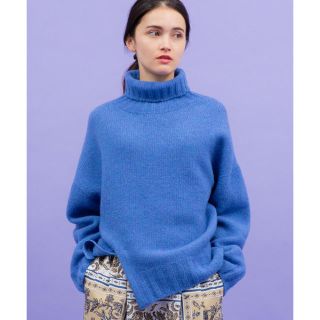 ユナイテッドアローズ(UNITED ARROWS)のユナイテッドトウキョウ  タートルネック ニット ブルー 青(ニット/セーター)