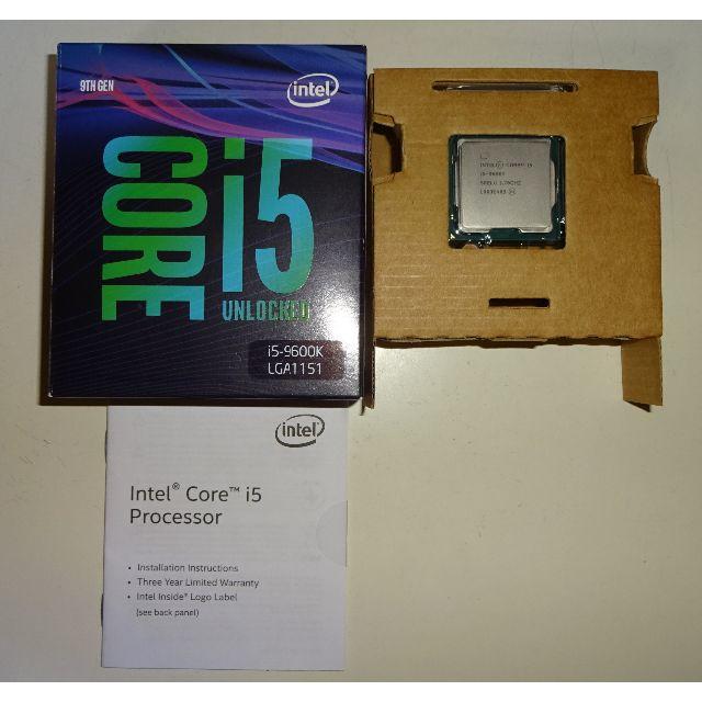 intel core i5 9600K 美品 - PCパーツ