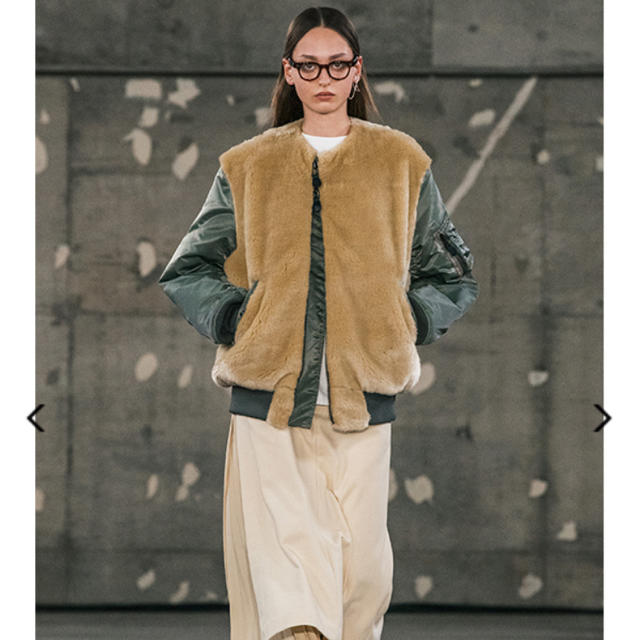 限定値下げ HYKE FLIGHT FAUX SHEARLING JACKET