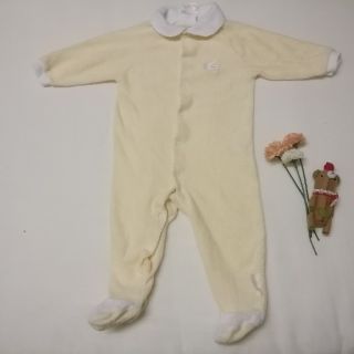 ベビーズオウン(Baby's Own)の美品　足付き　カバーオール　60cm　70cm(ロンパース)