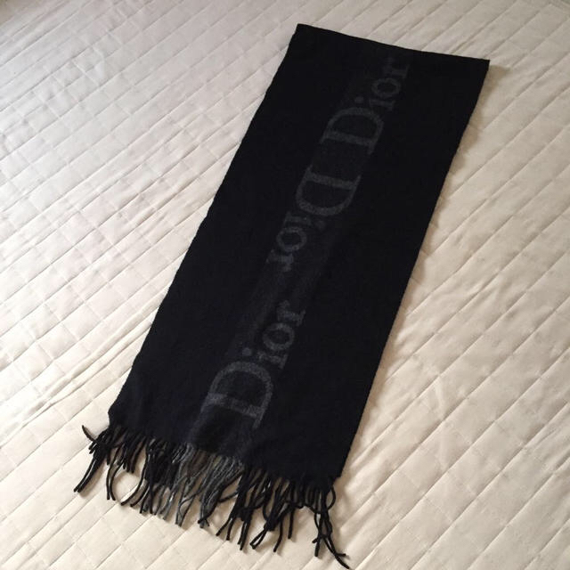 Dior - DIOR ブラックマフラーの通販 by ボジョレー's shop｜ディオールならラクマ