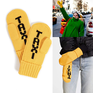 ケイトスペードニューヨーク(kate spade NEW YORK)の新品☆ケイトスペード kate spade TAXI ロゴニット手袋(手袋)