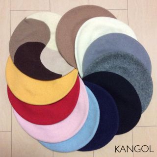 カンゴール(KANGOL)の赤と白☆KANGOLベレー帽(ハンチング/ベレー帽)