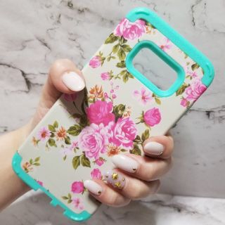 ギャラクシー(Galaxy)のGalaxy S8✨floral pattern × green ☘️(Androidケース)