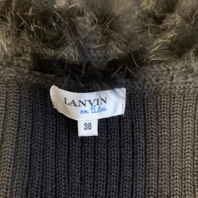 LANVIN en Bleu(ランバンオンブルー)のランバンオンブルー  ファーカーディガン レディースのトップス(カーディガン)の商品写真