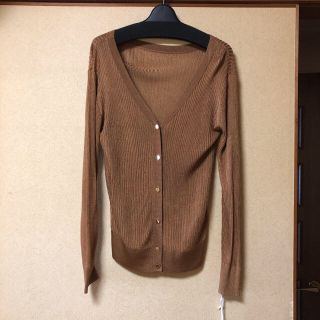 グレースコンチネンタル(GRACE CONTINENTAL)の19aw GRACE CONTINENTALシアーリブVネックニットカーディガン(カーディガン)