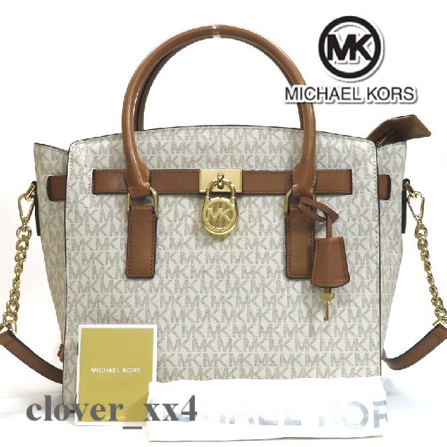 Michael Kors(マイケルコース)のマイケルコース ショルダーバッグ A4 極美品 バニラ 白 バイカラー ブラウン レディースのバッグ(ショルダーバッグ)の商品写真